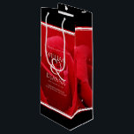 Sacola Para Vinho 15 26º aniversário de casamento do Rosa Elegante<br><div class="desc">Celebre o 15, 26º ou 36º aniversário de casamento em estilo com esta bolsa comemorativa de presente de garrafa de vinho! As inscrições elegantes em serifa branca sobre um fundo de rosa vermelha romântico editadas por bares brancos e pretos acrescentam um toque memorável para esta ocasião especial e marco (extraordinário)....</div>