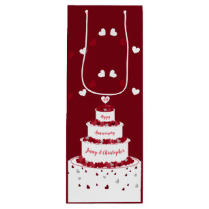 Sacola Para Vinho 40th bolo personalizado do aniversário de