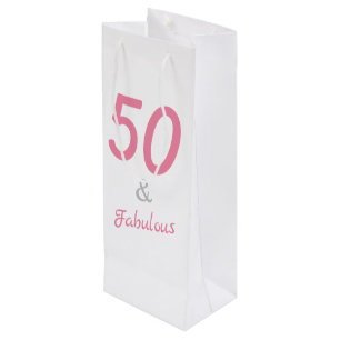 Sacola Para Vinho 50 e aniversário fabuloso