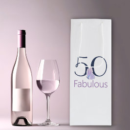 Sacola Para Vinho 50 e Fabulosa Borboleta Boho 50º aniversário