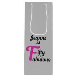 Sacola Para Vinho 50 e Fabulosa Festa de aniversário 50 Feliz