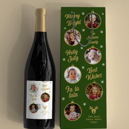 Sacola Para Vinho 6 Fotos Natal Bolhas Família Verde