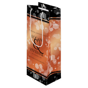 Sacola Para Vinho 8o 3ò aniversário de casamento de bronze elegant