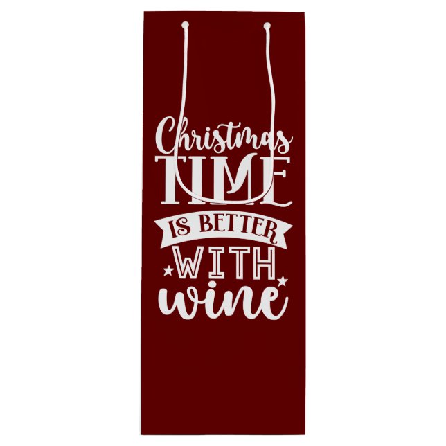 Sacola Para Vinho A Hora de Natal é Melhor (Frente)