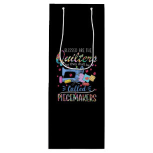 Sacola Para Vinho Abençoados São Os Quilters Para Eles.