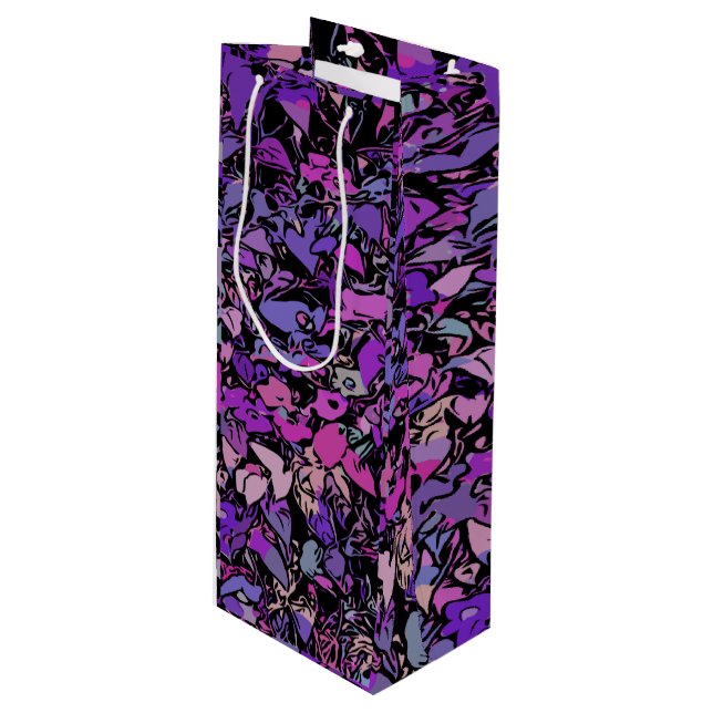 Sacola Para Vinho Abstrato Art Wine Gift Bag (Frente inclinada)