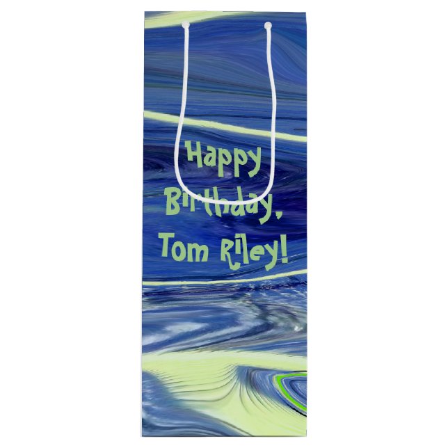 Sacola Para Vinho Abstrato Blown Glass design (Frente)