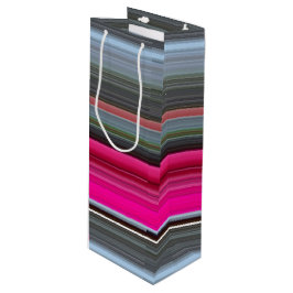 Sacola Para Vinho Abstrato nº 1: Cerise e cinza