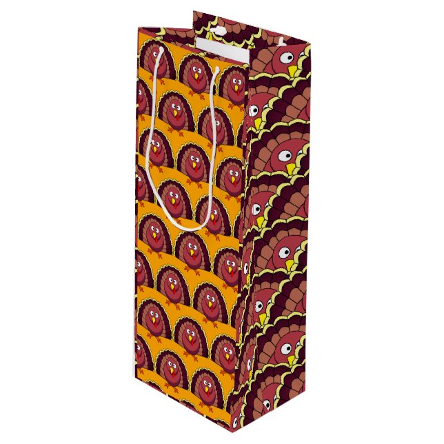 Sacola Para Vinho Ação de Graças do Partido de novembro (Frente inclinada)