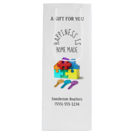 Sacola Para Vinho Adicione suas teclas de logotipo da Casa de Imóvei