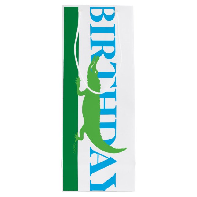 Sacola Para Vinho Alligator Birthday Wine Bag (Verso)