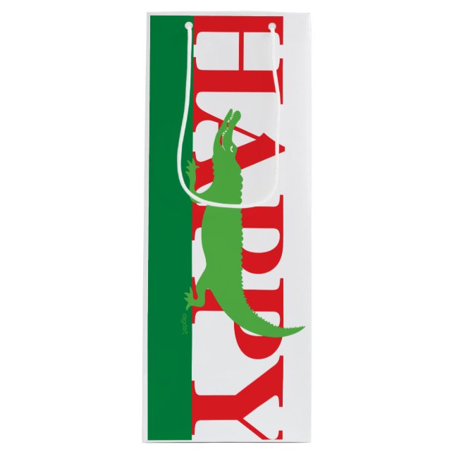 Sacola Para Vinho Alligator Wine Bag (Frente)
