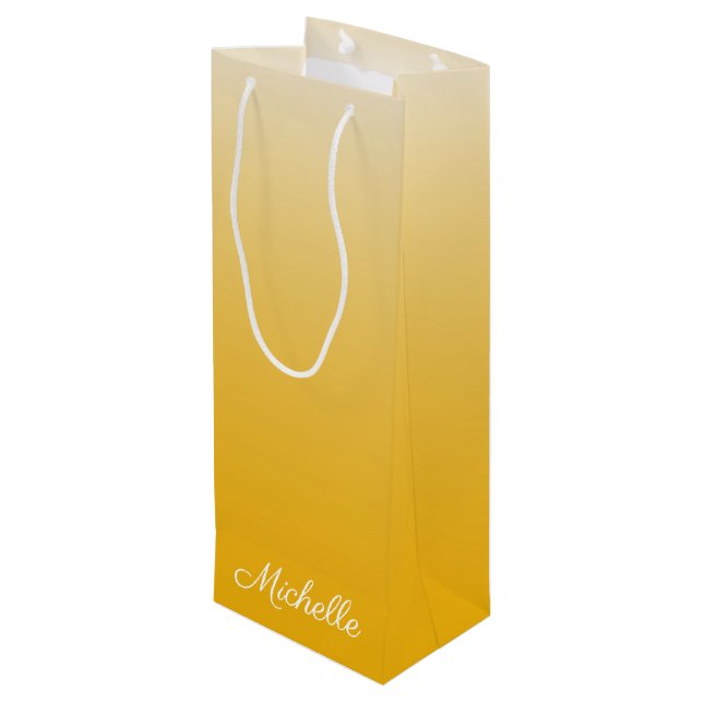 Sacola Para Vinho Ambre verde personalizada (Verso inclinado)
