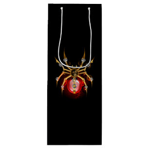 Sacola Para Vinho Aranha-do-galo em preto