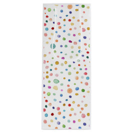 Sacola Para Vinho Arco-Íris Confetti Pontos de Aquarela Saco de Pres