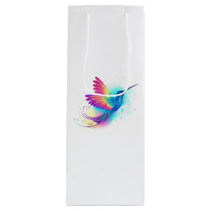 Sacola Para Vinho Arco-Íris Exótico Hummingbird
