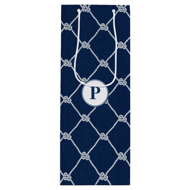 Sacola Para Vinho Arranjo à vela: costa náutica (Frente)