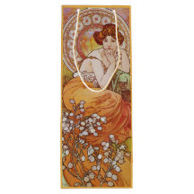Art Nouveau Antiga Topaz Lady Alphonse Mucha