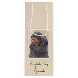 Sacola Para Vinho Arte Animal Original Pintura Inglesa Toy Spaniel