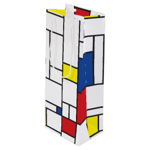Sacola Para Vinho Arte Moderna De Stijl Geométrica Minimalista Mondr