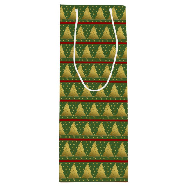 Sacola Para Vinho Árvore de Natal (Frente)