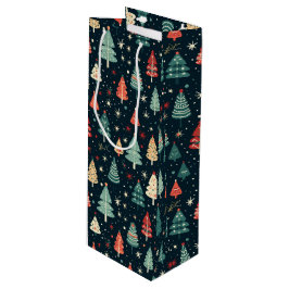 Sacola Para Vinho Árvores de Natal