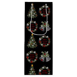 Sacola Para Vinho Árvores de Natal Personalizadas e Góticas