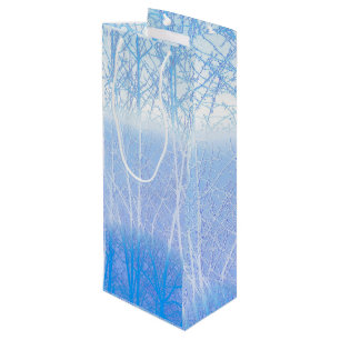 Sacola Para Vinho Árvores Nebulosas Geladas Baby Blue