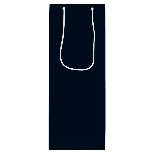 Sacola Para Vinho Azul-Noite Sólido (Frente)