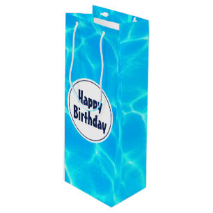Sacola Para Vinho Azul Piscina Clara Foto de Água Aniversário