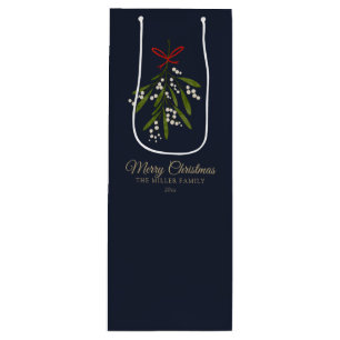 Sacola Para Vinho Bag Gift com marinho simples
