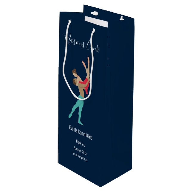 Sacola Para Vinho Ballet (Frente inclinada)