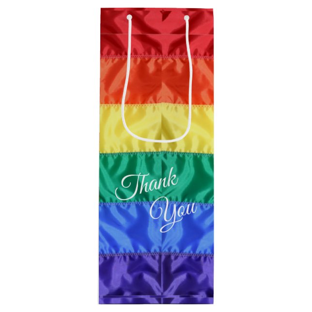 Sacola Para Vinho Bandas arco-íris LGBT LGBT LGBT orgulho gay (Frente)