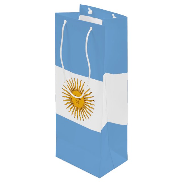Sacola Para Vinho Bandeira da Argentina (Verso inclinado)
