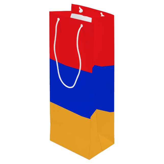 Sacola Para Vinho bandeira da Armênia (Verso inclinado)