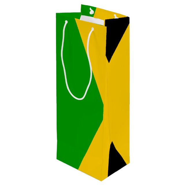 Sacola Para Vinho Bandeira da Jamaica (Verso inclinado)
