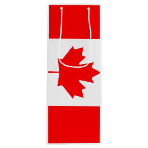 Sacola Para Vinho Bandeira de Canadá