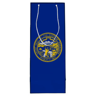 Sacola Para Vinho Bandeira do Estado de Nebraska Design