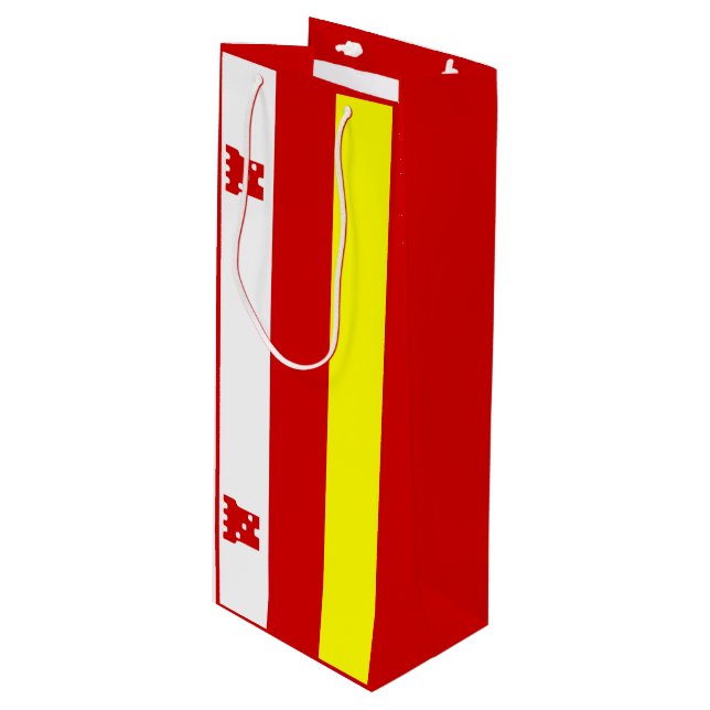 Sacola Para Vinho Bandeira dos Papais noeis Barbara, California Wine (Frente inclinada)