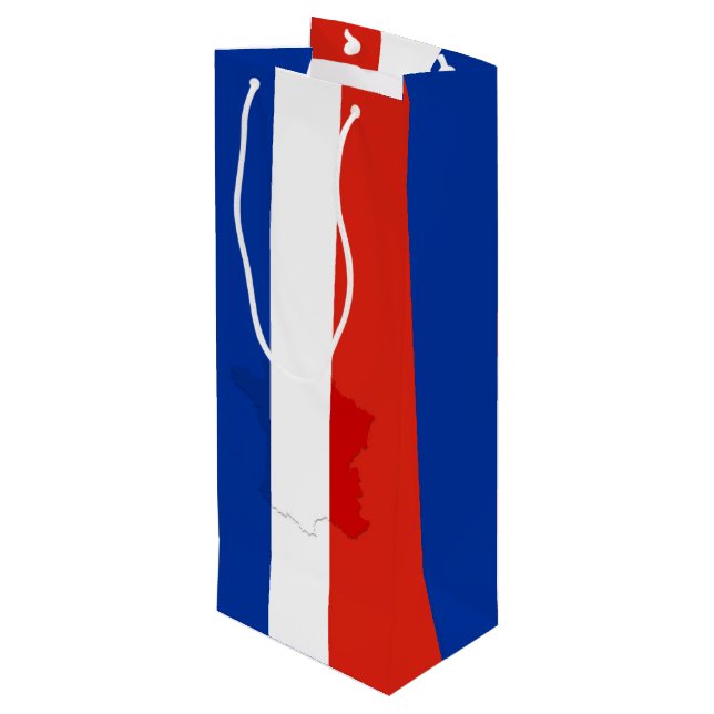 Sacola Para Vinho bandeira francesa (Verso inclinado)