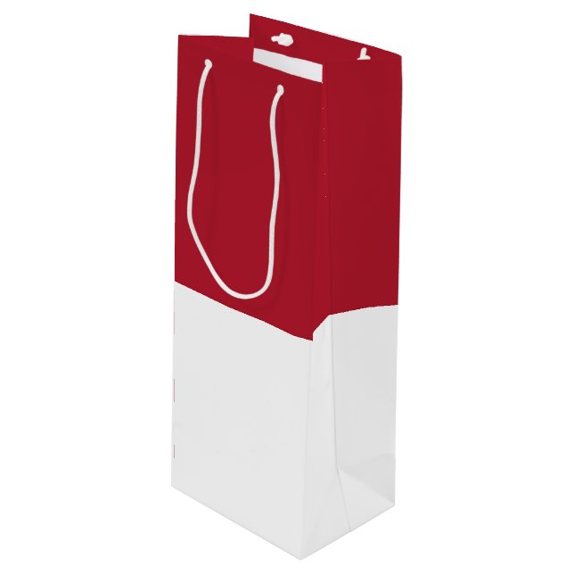 Sacola Para Vinho bandeira Mônaco (Frente inclinada)