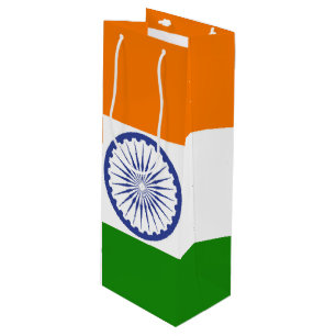 Sacola Para Vinho Bandeira nacional de India Ashoka Chakra