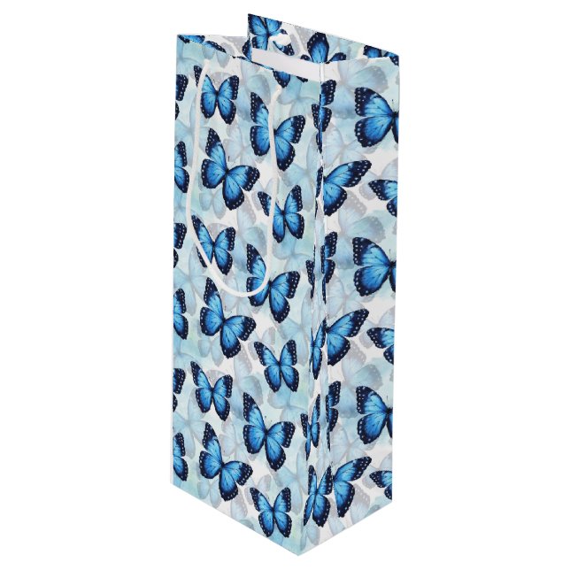Sacola Para Vinho Banheira Azul com Presente Bag (Frente inclinada)