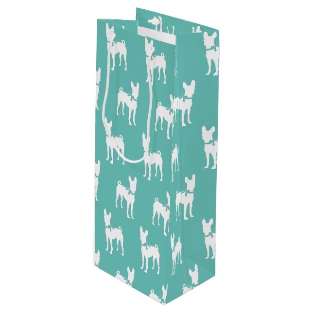 Sacola Para Vinho Basenji Dog Puppy (Frente inclinada)