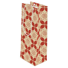 Sacola Para Vinho Batik Kawung, Padrão Indonésio, Javanês, Étnico