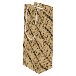 Sacola Para Vinho Batik Parang, Padrão Indonésio, Javanês, Étnico