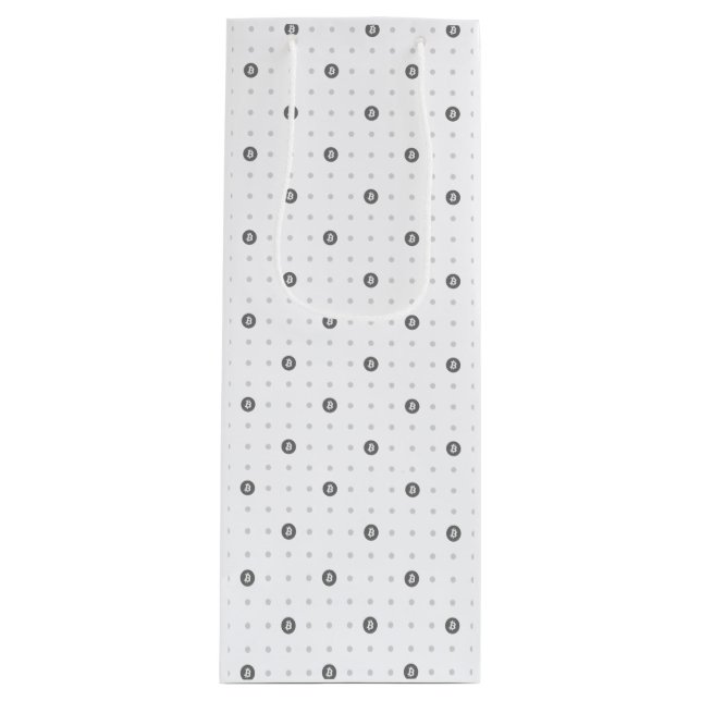 Sacola Para Vinho Bitcoin Polka Dots Wine Bag (Frente)