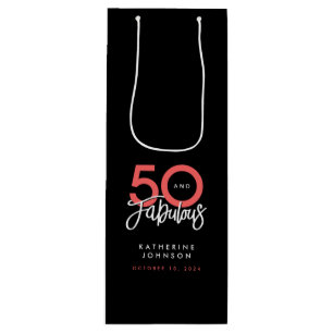 Sacola Para Vinho Black 50 e Fabuloso Elegante 50º aniversário