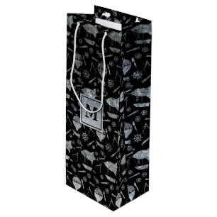 Sacola Para Vinho Bloco de Monograma de Aeronaves Silver Zinc Steamp