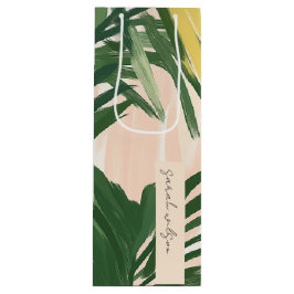 Sacola Para Vinho Boho Blush Green Palm Beach Casamento